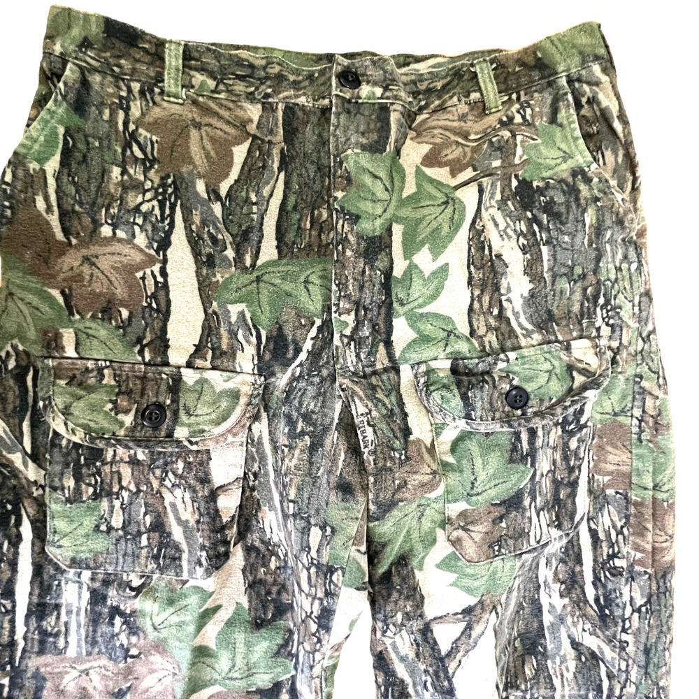 OCOEE Pants Men 38X29 camouflage‎ CHAMOIS trebark cargo hunting vintage